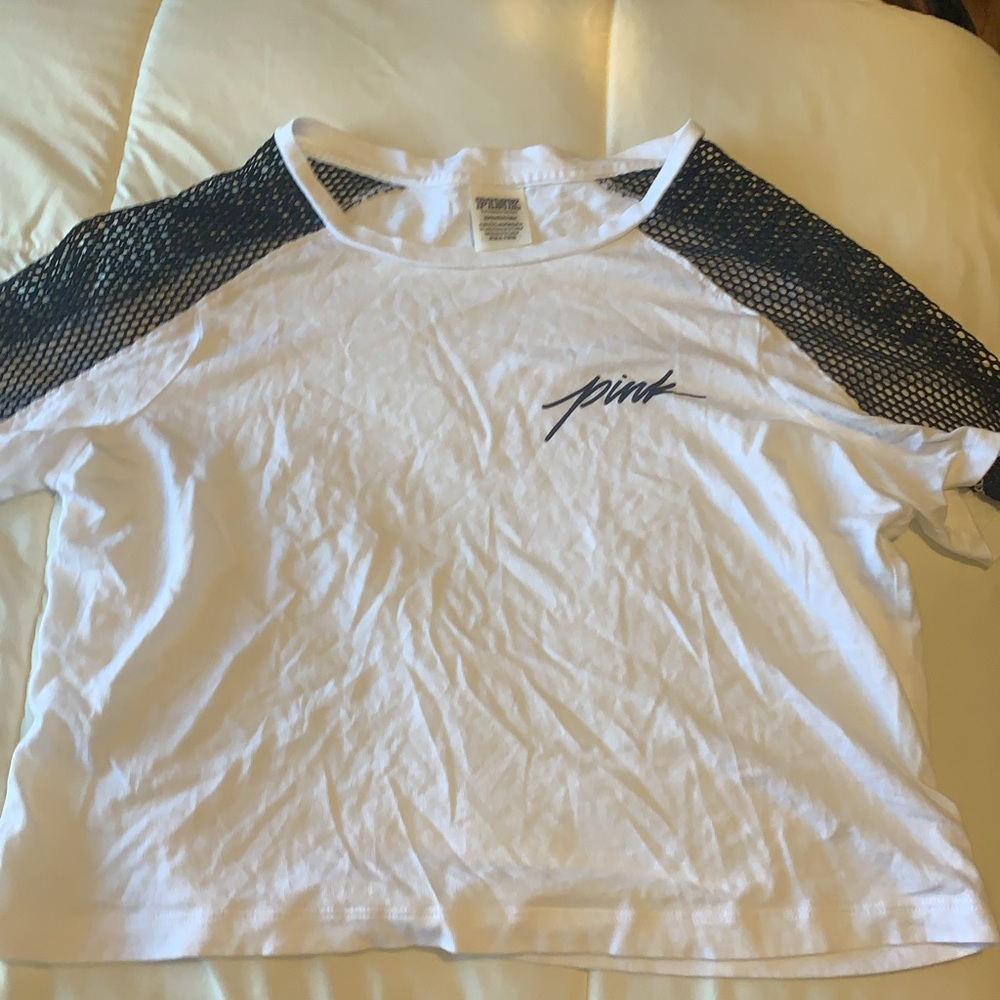 pink mesh shirt